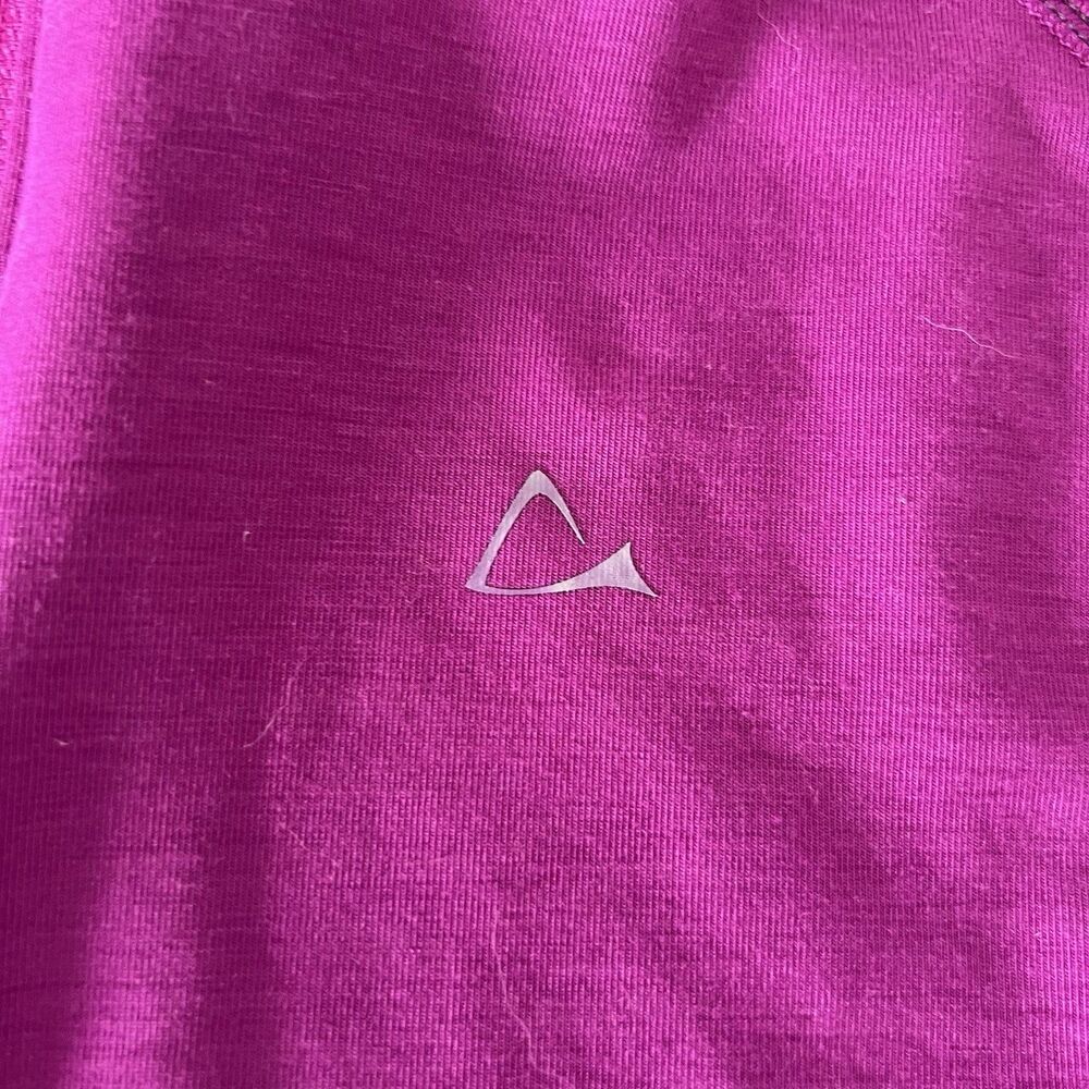 Merino Blend By Paradox 1/4 Zip Shirt Womens Large Purple Activewear Layering - Picture 4 of 10